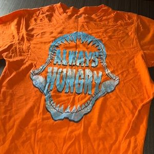 Orange Tee shark shirt.